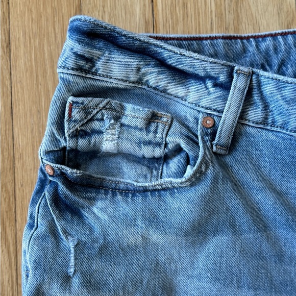 Edgely Curvy High Rise Relaxed Boyfriend Wide Leg Jean - Short - Picture 4 of 12